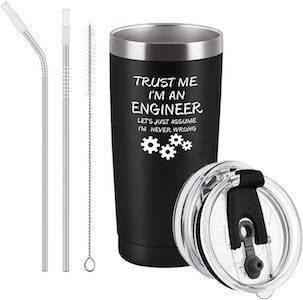 The Cpskup 'Trust Me, I'm an Engineer' Cup is the perfect choice for engineers working at the office, showcasing their professional pride and sense of humor.