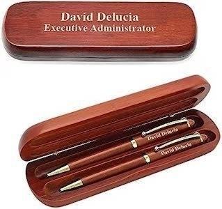 The Personalized Cherrywood Double Pen Set is the perfect gift for a Teacher or Civil Engineer, providing a stylish and functional writing instrument that reflects their professionalism and dedication to their craft.
