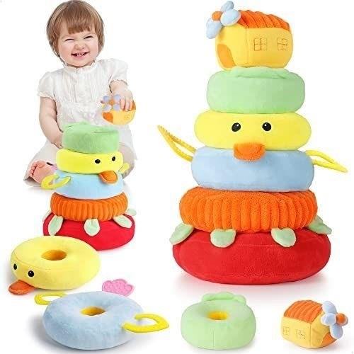 The Plush Duck Stacking Toy is a fun and interactive toy designed to engage and entertain children. It features vibrant colors, soft and plush materials, and a stackable design that promotes fine motor skills and hand-eye coordination. This toy is not only adorable but also educational, providing hours of imaginative play and learning opportunities for young ones.