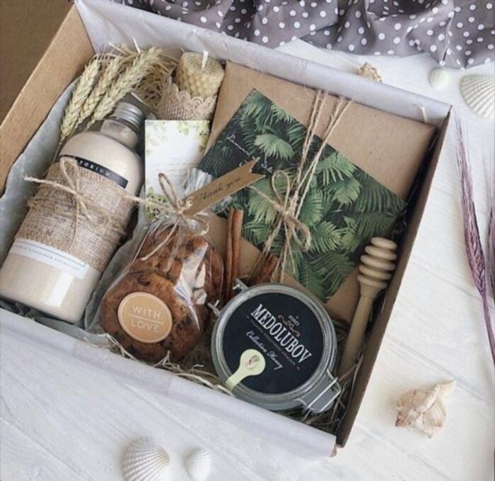 A self-care package is a thoughtful gift for his parents, offering them a chance to relax and rejuvenate with various pampering items and activities.
