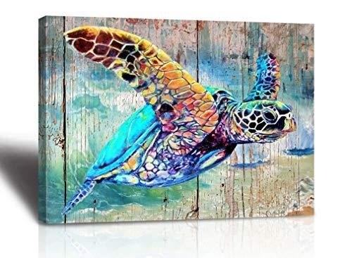 The Sea turtle watercolor canvas print is a beautiful and artistic representation of these magnificent creatures, capturing their grace and beauty in a unique way.