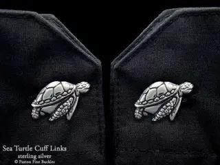 The Sea turtle cuff links by Paxton Jewelry are a stylish accessory that adds a touch of elegance to any formal attire.