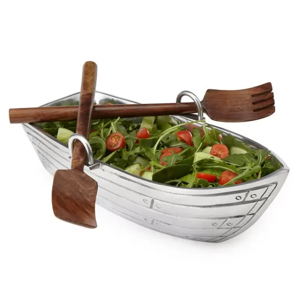 Row-Boat-Serving-Bowl-with-Wood-Serving-Utensils-1