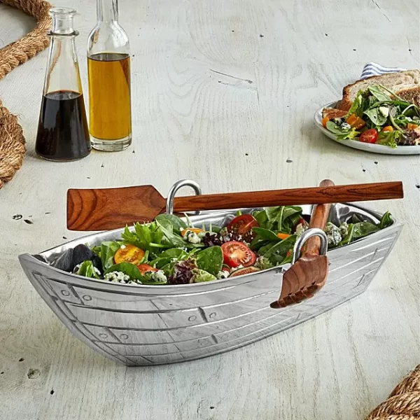Row-Boat-Serving-Bowl-with-Wood-Serving-Utensils