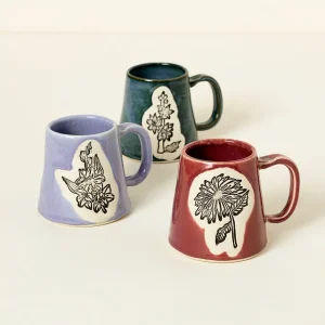 Birth Month Flower Handmade Mugs