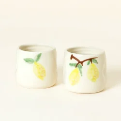 Handmade Ceramic Limoncello Cups