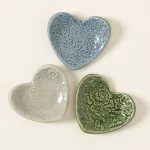 Handmade Heart Ceramic Dish Set 2
