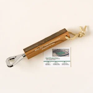 Lambeau Field Wooden Bench Bottle Opener