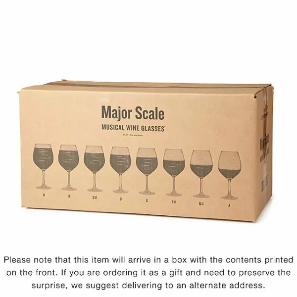 Major Scale Musical Wine Glasses - Party Set