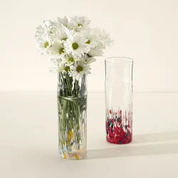 Recycled Glass Birth Month Flower Vase