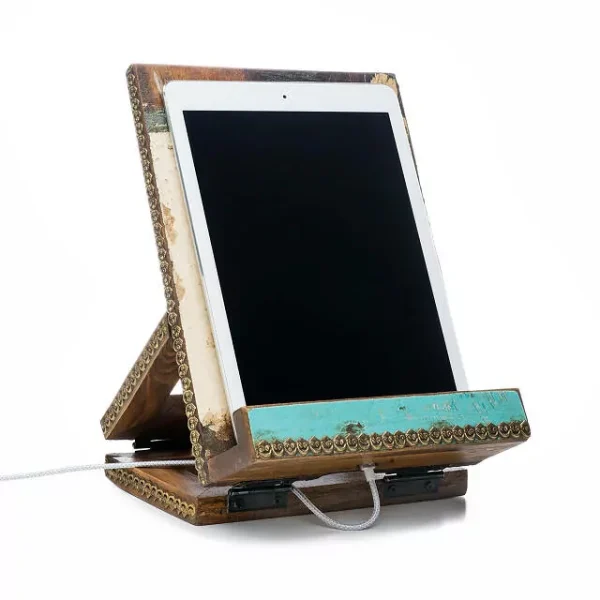 Salvaged Wood Cookbook & Tablet Stand 2