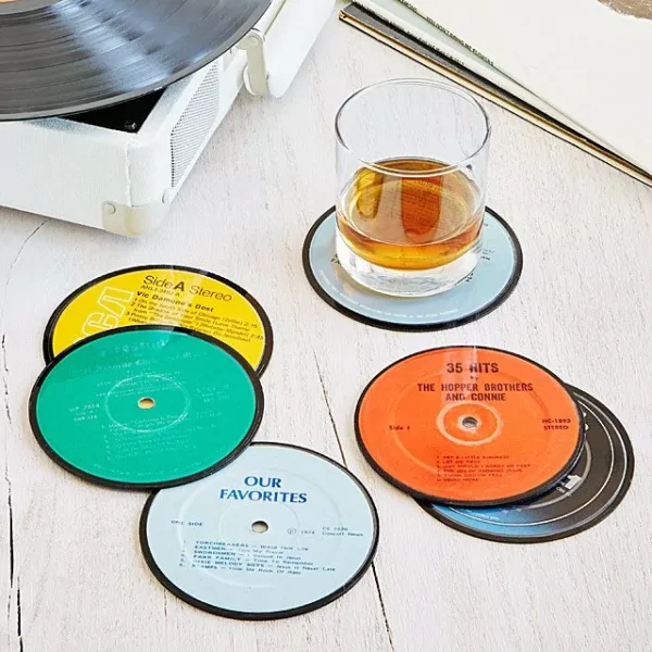 Upcycled Record Coasters 1
