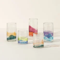 Watercolor Cocktail Glasses Set