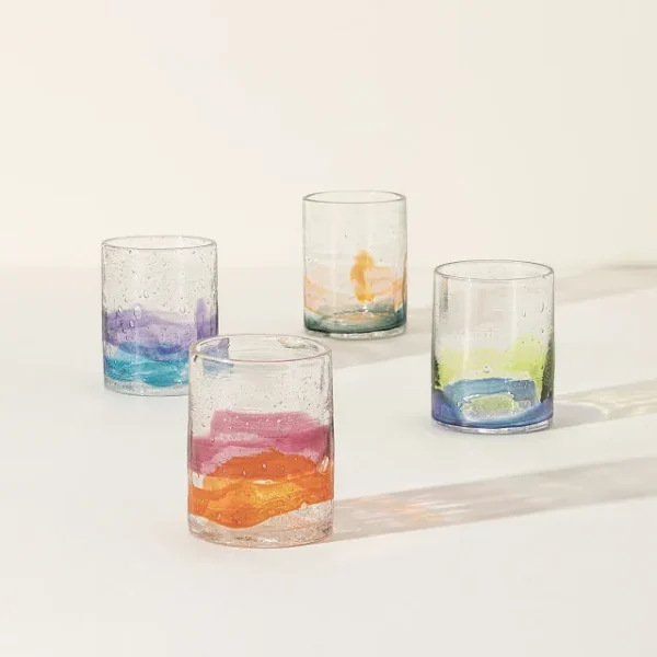 Watercolor Cocktail Glasses Set Short
