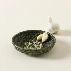 Fossil Garlic Grater And Dipping Dish