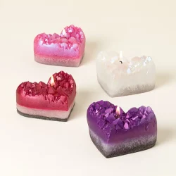 Geode Heart Candle