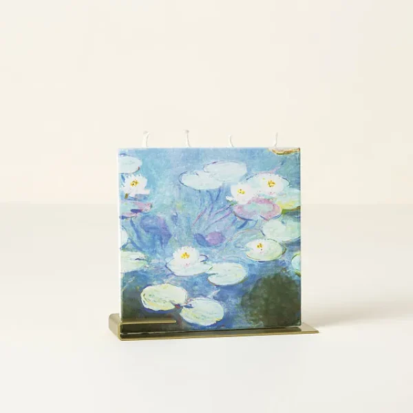 Claude Monet Water Lilies Flat Candle 1