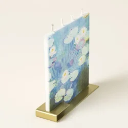 Claude Monet Water Lilies Flat Candle 2