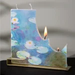 Claude Monet Water Lilies Flat Candle 3