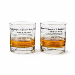 Prohibition History Glasses - Set Of 2