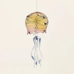 Glass Jellyfish Bells Pink