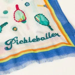 Pickleballer's Embroidered Scarf 1