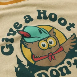 Give A Hoot Don't Pollute Ringer Tee 1