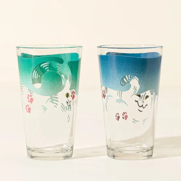 Purr-fectly Poured Cats Glass Set 3