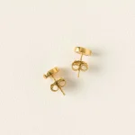 Sliced Raw Diamond Stud Earrings 2