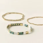 Strength Morse Code Bracelet Stack 1