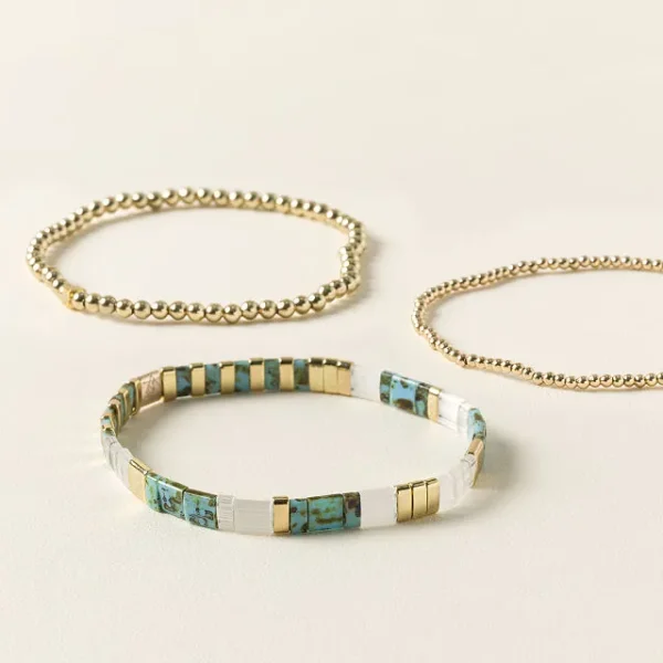 Strength Morse Code Bracelet Stack 1