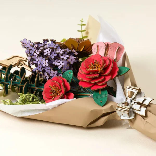 Wooden Flower Bouquet Building Kit 4