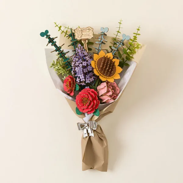 Wooden Flower Bouquet Building Kit