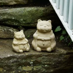 Zen Cat Garden Sculpture 1