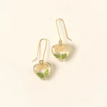 Birth Month Flower Heart Earrings 3