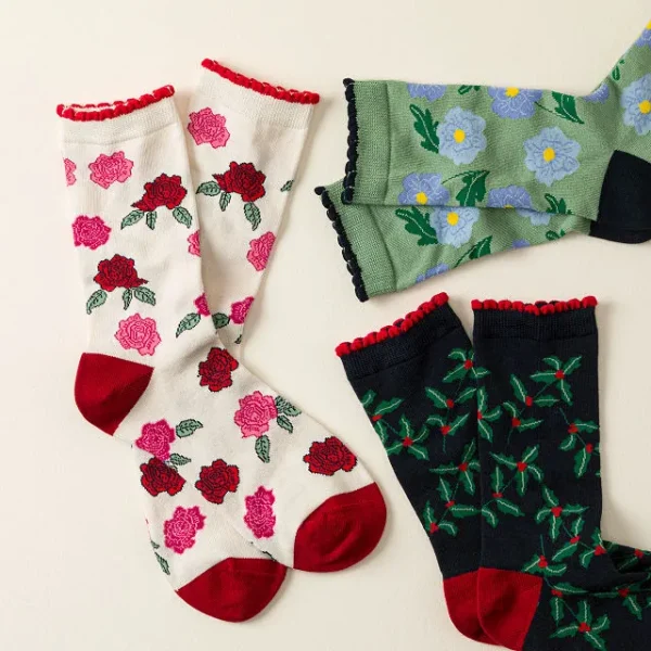 Birth Month Flower Socks V