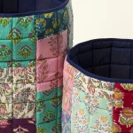 Re-purposed Sari Quilted Baskets 1