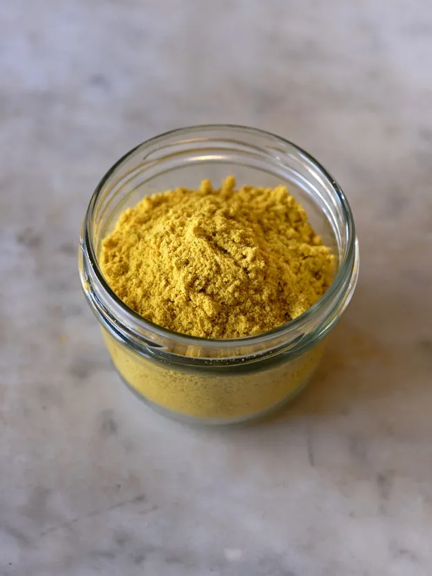 Homemade Bouillon Powder in a Small Glass Jar