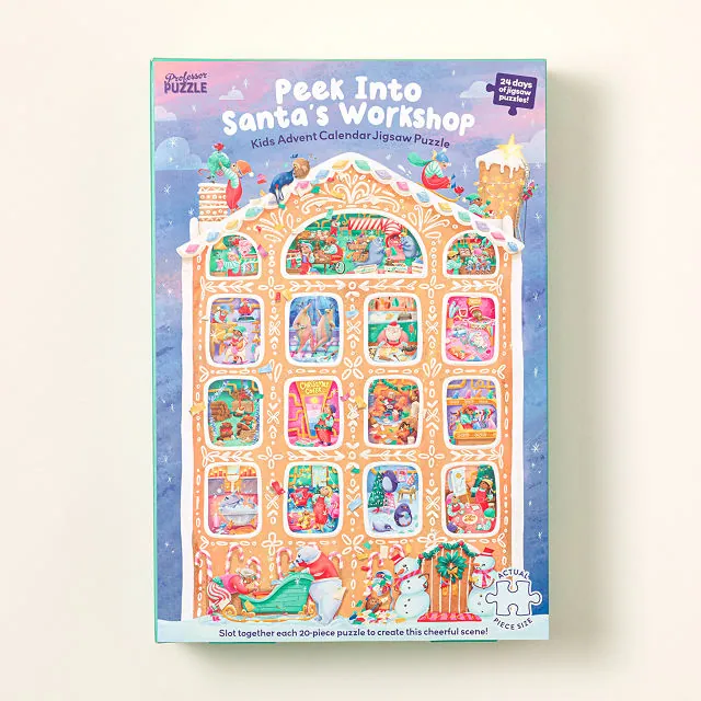 Peek Into Santa's Workshop Kids Puzzle Advent 1