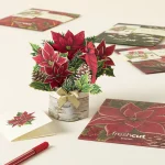 Set Of 5 Mini Holiday Pop-up Greeting Cards