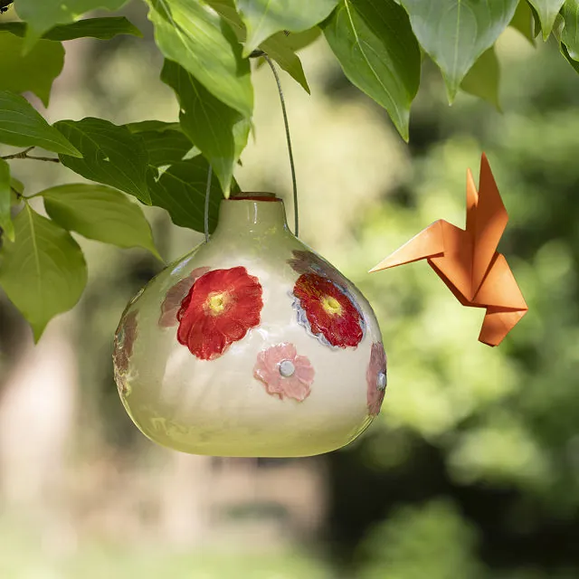 Ceramic Hummingbird Feeder