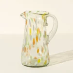 Hand-blown Glass Confetti Pitcher 1