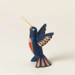 Hand Painted Ceramic Hummingbird Jewelry Holder 3