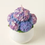 Hand-painted Hydrangea Candle 1