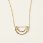 Herkimer Diamond Arc Necklace