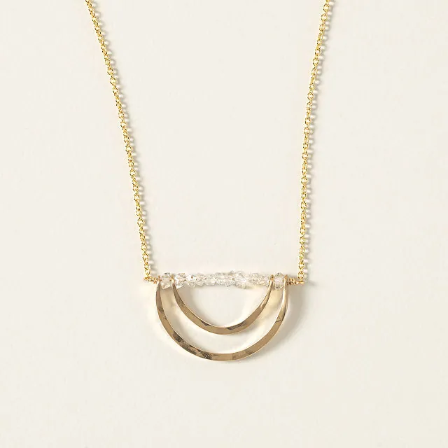 Herkimer Diamond Arc Necklace