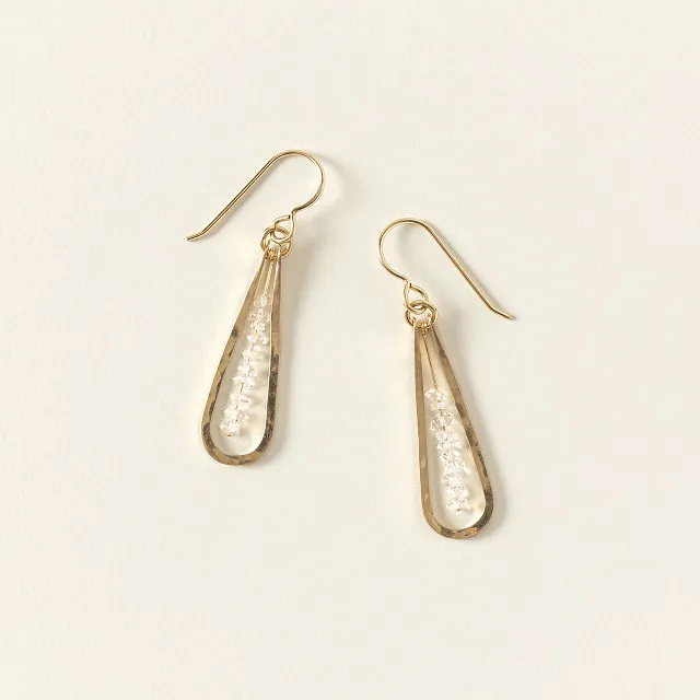 Herkimer Diamond Raindrop Earrings