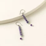 Lavender Glass Bead Earrings