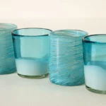 Mexican Aqua Swirl Glasses - Set Of 4 1