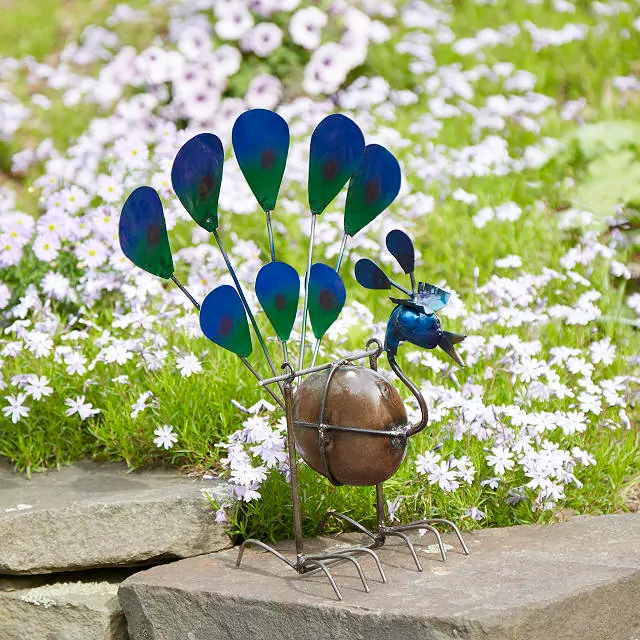 Moving Peacock Garden Sculpture